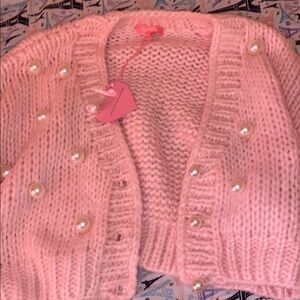 Sugar thrillz Pink Pearl-Embellished Sweater